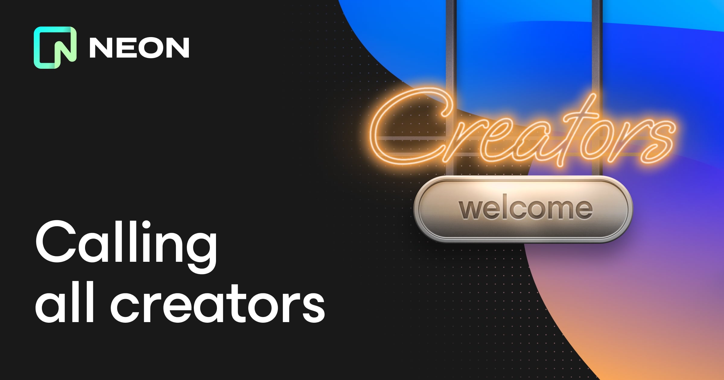 join the neon creator program for developers